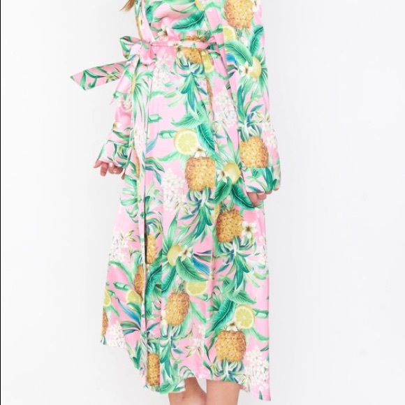 ShowMeYourMuMu Hannah Brown Pineapple Robbie Robe - Picture 2 of 5